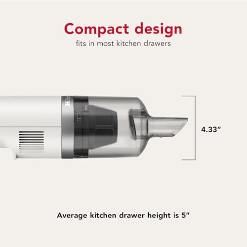 Cordless Kitchen Vacuum Cleaner with Removable Battery - Porcelain White