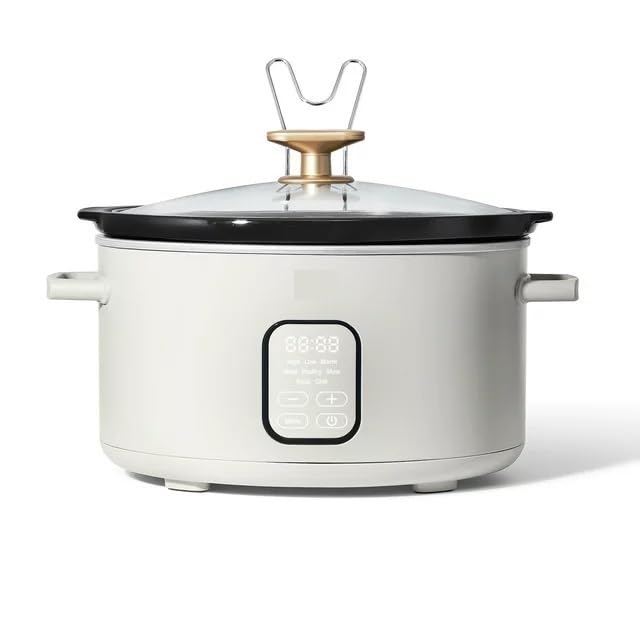 6 Quart Programmable Slow Cooker with 5 Preset Functions and Touch Display