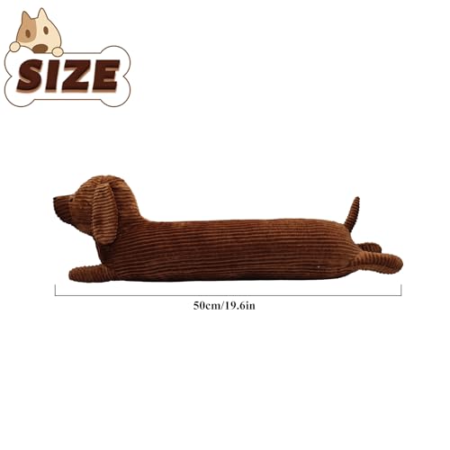Enhopty 19.6¡± Giant Dachshund Dog Plush Pillow Puppy Wolf Stuffed Animal Plushie Hugging Long Body Throw Sleeping Pillow for Kids Christmas (19.6inch, Dachshund)