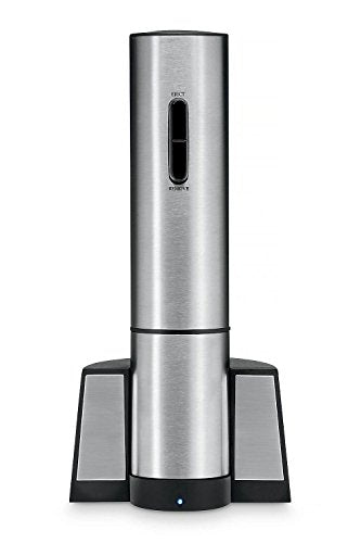 Electric Wine Opener Stainless Steel 3.50 x 4.75 x 10.00 inches - Uncorks 50 Bottles
