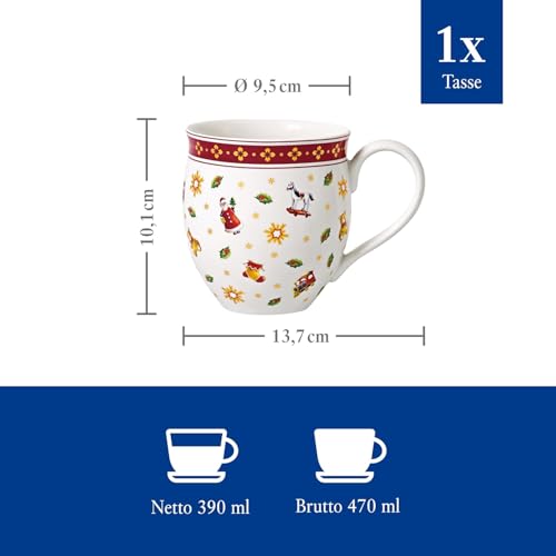 Villeroy & Boch Toy’s Delight Christmas Mug 14.75 oz - White/Red, 14.8 oz variation