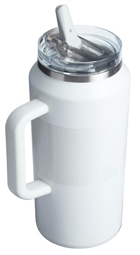STANLEY Quencher ProTour Flip Straw Tumbler with Leakproof Lid 64 oz | Built-In Straw and Handle | Large Capacity for Travel & Sports | Insulated Stainless Steel Cup | BPA-Free | Frost Fade