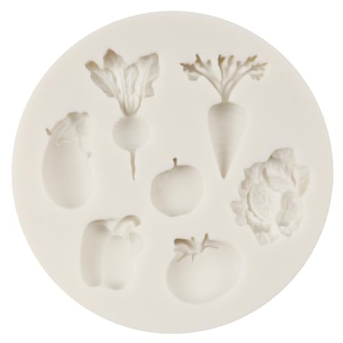 QDMOLDS Style G Vegetable Silicone Fondant Mold for Cakes & Crafts