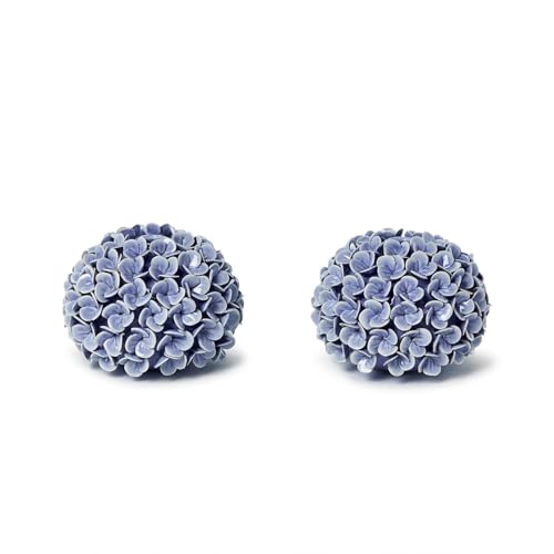 Hydrangea Flower Bud Vases Set - Ceramic Candle Holders for Home Decor