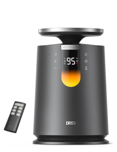 DREO Whole Room Heater 360° Omni-Directional Heating, 13-Inch Grey