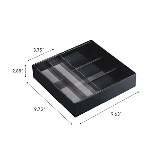 Yamazaki Home Tower Cutlery Drawer Organizer - Kitchen Silverware Utensil Storage Tray - Expandable Ii - Abs Plastic