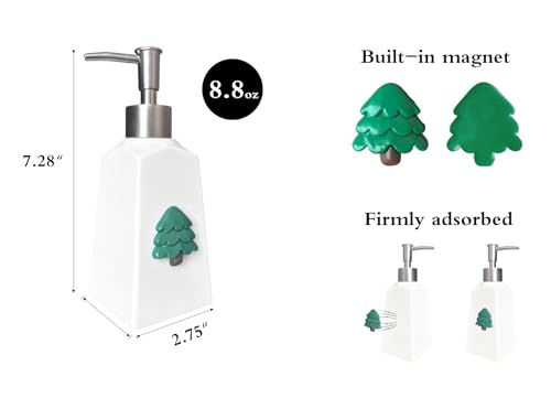 Seasonal Soap Dispenser with Interchangeable Magnets - Silver - Farmhouse Decor