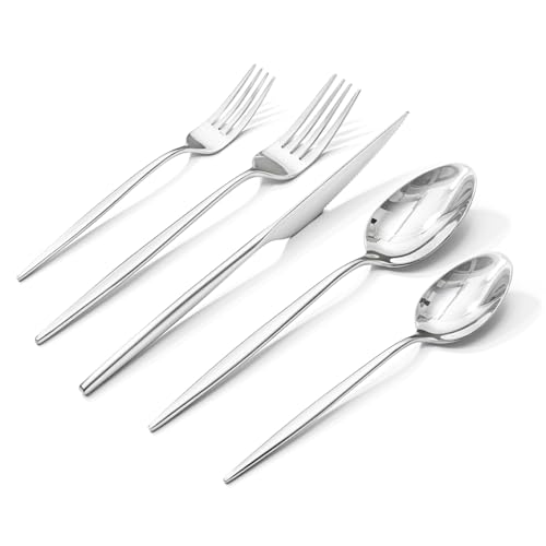 18/10 Silverware Set for 4, 20 Piece Stainless Steel Flatware Cutlery