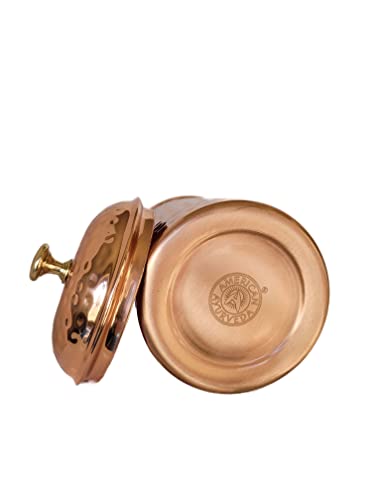 Half Gallon Copper Water Pitcher with Brass Knob | 2.2L Large Pure Copper Jug