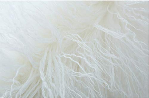 yingda1992 Mongolian Lamb Fur Throw Pillow Cover Soft Fluffy Square Cushion Pillowcase Car Accessories Decorated for Livingroom