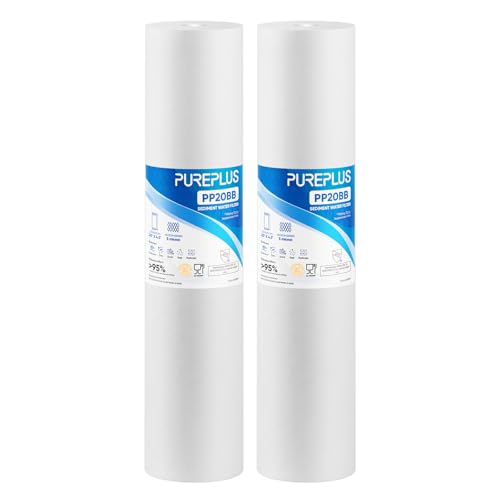 PUREPLUS 20x4.5-Inch 5-Micron Whole House Sediment Water Filter 2 Pack