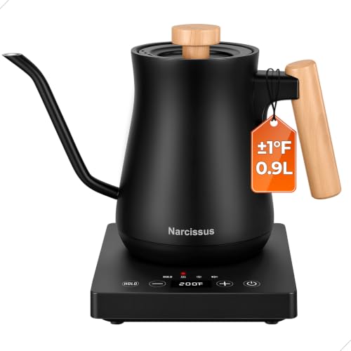 Gooseneck Electric Kettle with Precise Temperature Control 0.9L 1200W