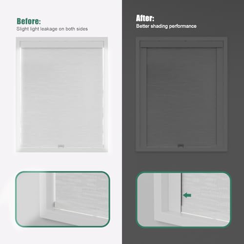 Bliwans White Light Blocking Strips for Window Shades - 58 Inch, 4 Pieces, Side Light Blocker for Blinds & Curtains