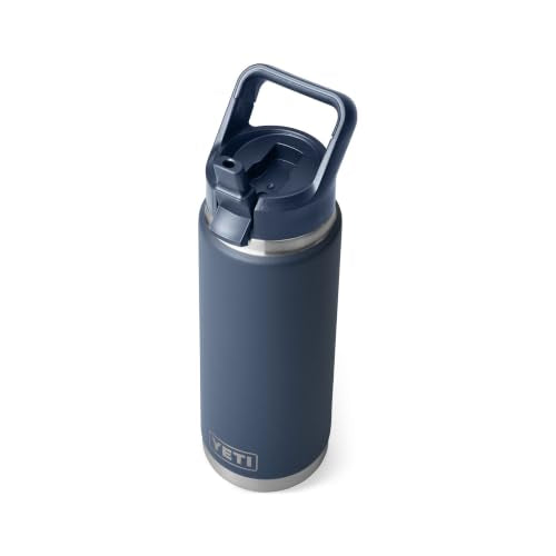 YETI Rambler 26 oz Vacuum Insulated Bottle with Color Matching Straw Cap - Navy