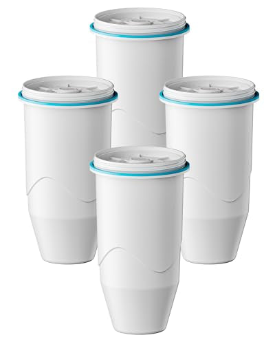 Water Filter Replacement 4 Pack for Zero Pitcher ZR-001 - Food-Grade, BPA-Free