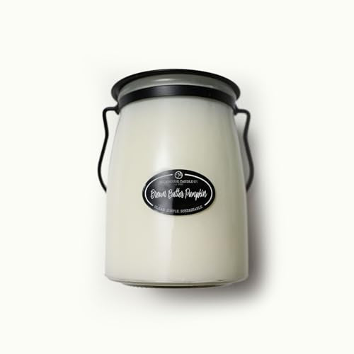 Milkhouse Candle Company Brown Butter Pumpkin Soy Candle 22 oz - Long-Lasting Fragrance
