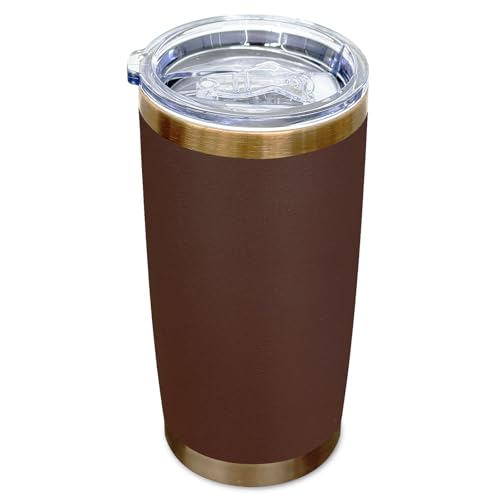 FunTrans 20 oz Insulated Stainless Steel Tumbler with Lid - Coffee / 1 Pack