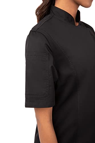 Women's Springfield Chef Coat - Medium Black | Professional Kitchen Uniform