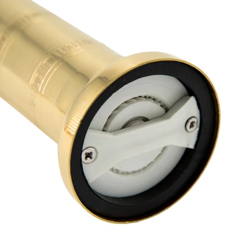 European Brass Salt Mill - 8-Inch Refillable Hand Coffee Grinder