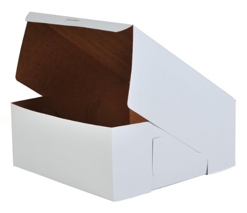 SCT White One-Piece Non-Window Bakery Boxes 12x12x5 Paperboard - 100 Pack