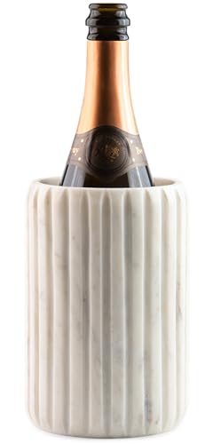 Marble Wine & Champagne Cooler Bucket - Elegant Chiller & Bottle Holder