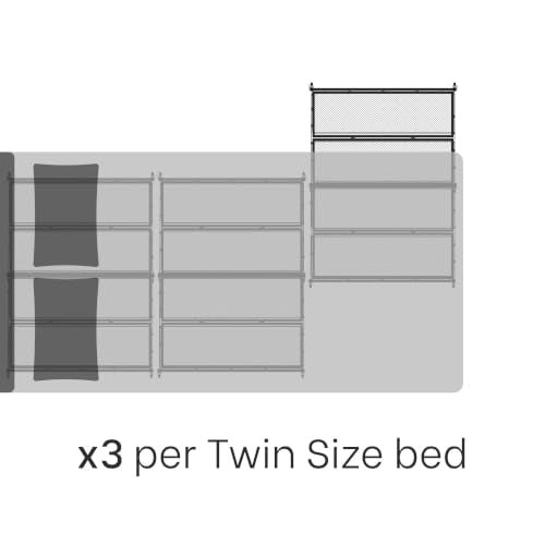 Under Bed Storage Bin with Wheels Pack of 2 - 86L Heavy Duty Metal, Large Capacity
