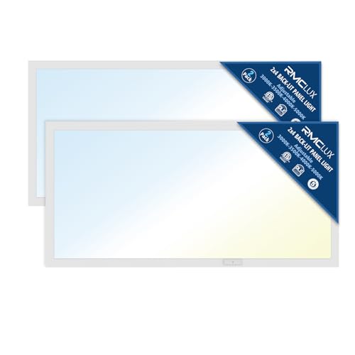 RMCLUX 2x4 LED Panel Light 7500 Lumens Dimmable 4CCT, 2-Pack