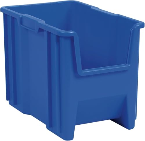 Akro-Mils Stak-N-Store Stackable Plastic Storage Bins 17.5 x 11 x 12.5 in Blue 7.4 Gallons 4-Pack