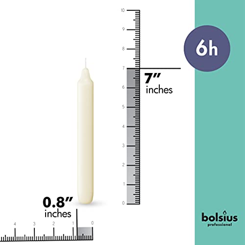 BOLSIUS Ivory Household Candles Bulk Pack 45 Count - Unscented