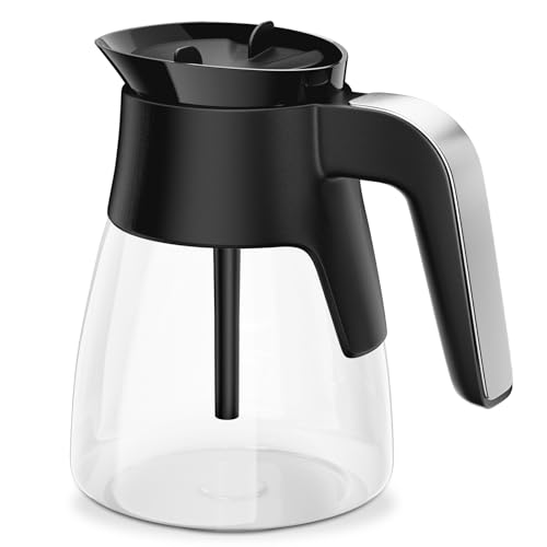 10-Cup Glass Coffee Carafe Replacement for Ninja Coffee Maker CM401 CM371 CP301 - BPA-Free with Brew-Through Lid & Handle