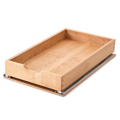 Draworia 12'W x 21'D Pull Out Cabinet Drawers - Solid Beechwood, Soft Close, Easy Install