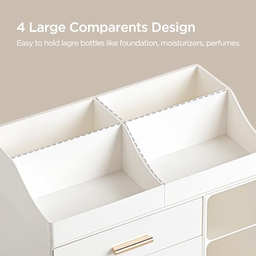 HBlife Makeup Organizer Countertop with Brush Holder,Large Bathroom
