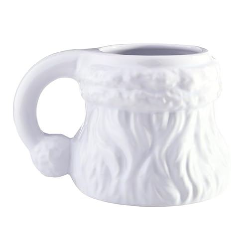 Christmas Santa Mug Ceramic Glossy White 15oz Holiday Coffee Cup