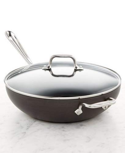 12-Inch Commercial Nonstick Chef's Pan with Lid - All-Clad Hard-Anodized
