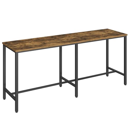 YATINEY 78.7-Inch Rectangular Bar Table - Industrial Counter Height Dining