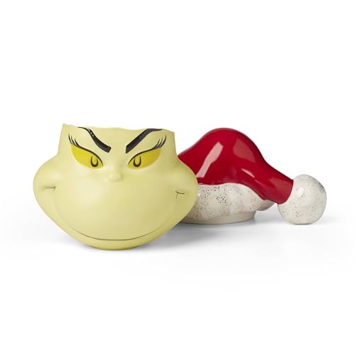 Lenox Grinch Christmas Candy Jar with Lid – Covered Candy Jar