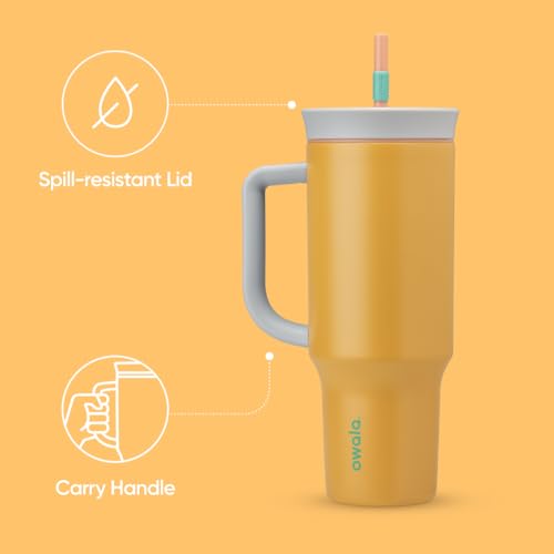 Owala 40oz Stainless Steel Water Bottle - Tropical, Insulated, 2-in-1 Lid