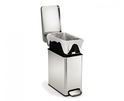 simplehuman 10 Liter / 2.6 Gallon Stainless Steel Bathroom Slim