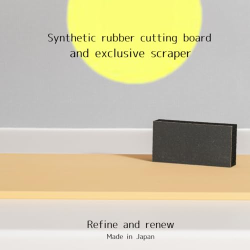 Extra Large Kitchen Rubber Cutting Board 17.32x10.23in Japan with Scraper — 3L