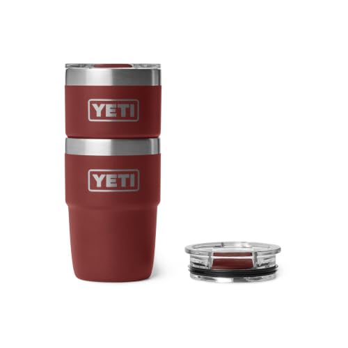 YETI Rambler 8 oz Insulated Coffee Mug with Lid - Stag Red, Double-Wall Vacuum, Dishwasher Safe