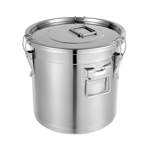 21L Food Storage Container - 5.5Gal Stainless Steel Airtight Food Storage Bin with Lid