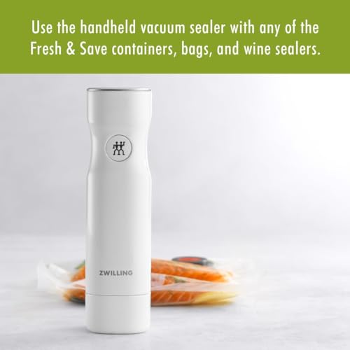 ZWILLING Fresh & Save Handheld Food Vacuum Sealer Pump White – Compact Kitchen Storage