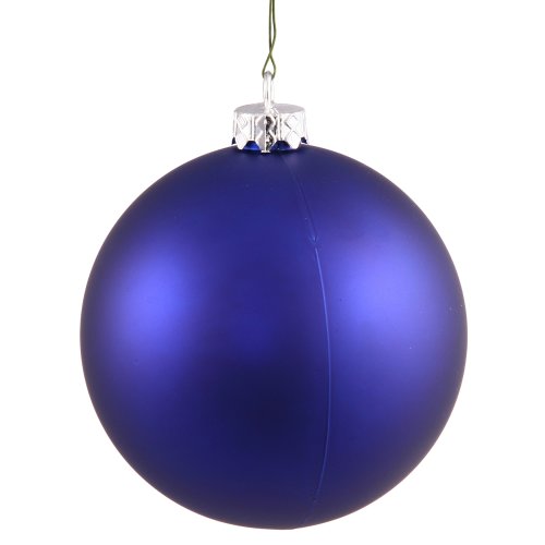Vickerman 4-inch Cobalt Matte Christmas Ornament - Pack of 6