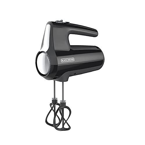 Handheld Mixer MX610B - BLACK+DECKER 5-Speed Food Mixer with Beaters, Whisk & Dough Hooks