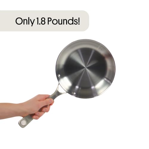 8.5 Inch Carbon Clad Classic Carbon Steel Frying Pan - Light & Durable, Seasonable