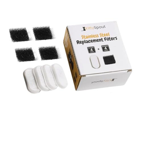Wireless KittySpout 2.0 Water Filter Replacement Set for 135oz/4L Fountain - 4 Pack