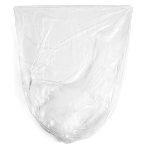 45 Gallon Clear Trash Bags | High Density 16 Micron Garbage Liners, 250 Pack