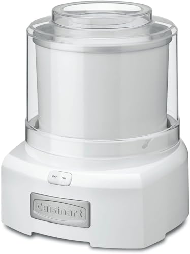 Cuisinart 1.5 Qt Ice Cream Maker Machine White - Fast Frozen Treats in 20 Minutes