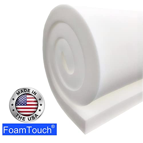 FoamTouch High-Density Upholstery Foam Cushion 4x24x72 in Made in USA