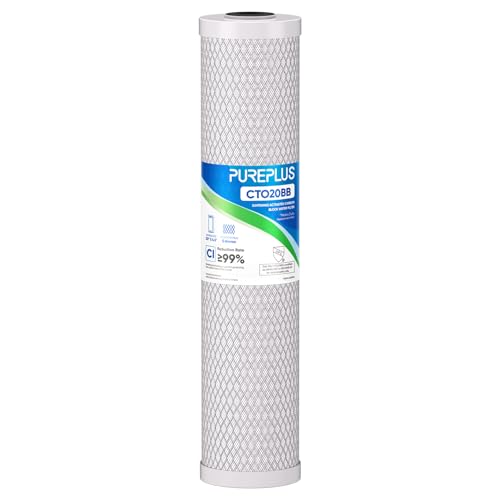 PurePlus Activated Carbon Water Filter - 20x4.5 inch Whole House Filtration System - Variation: Activated Carbon Water Filter